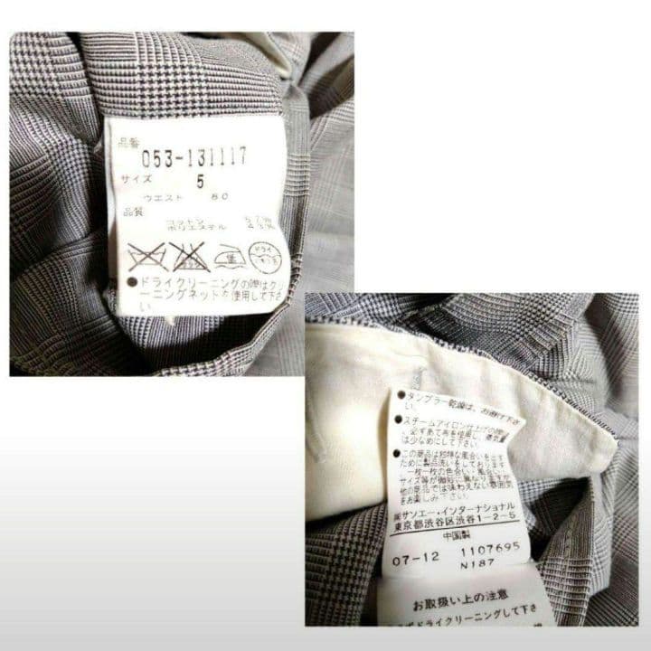 ♯235 PEARLY GATESパーリーゲイツ チェック柄パンツバックルゴルフ