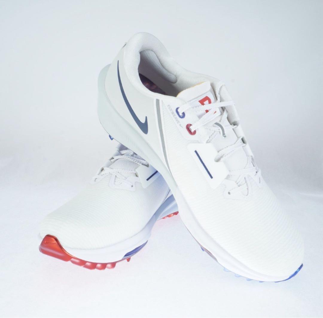 Nike エアマックス ゴルフシューズ ホワイト/ブルー/レッド