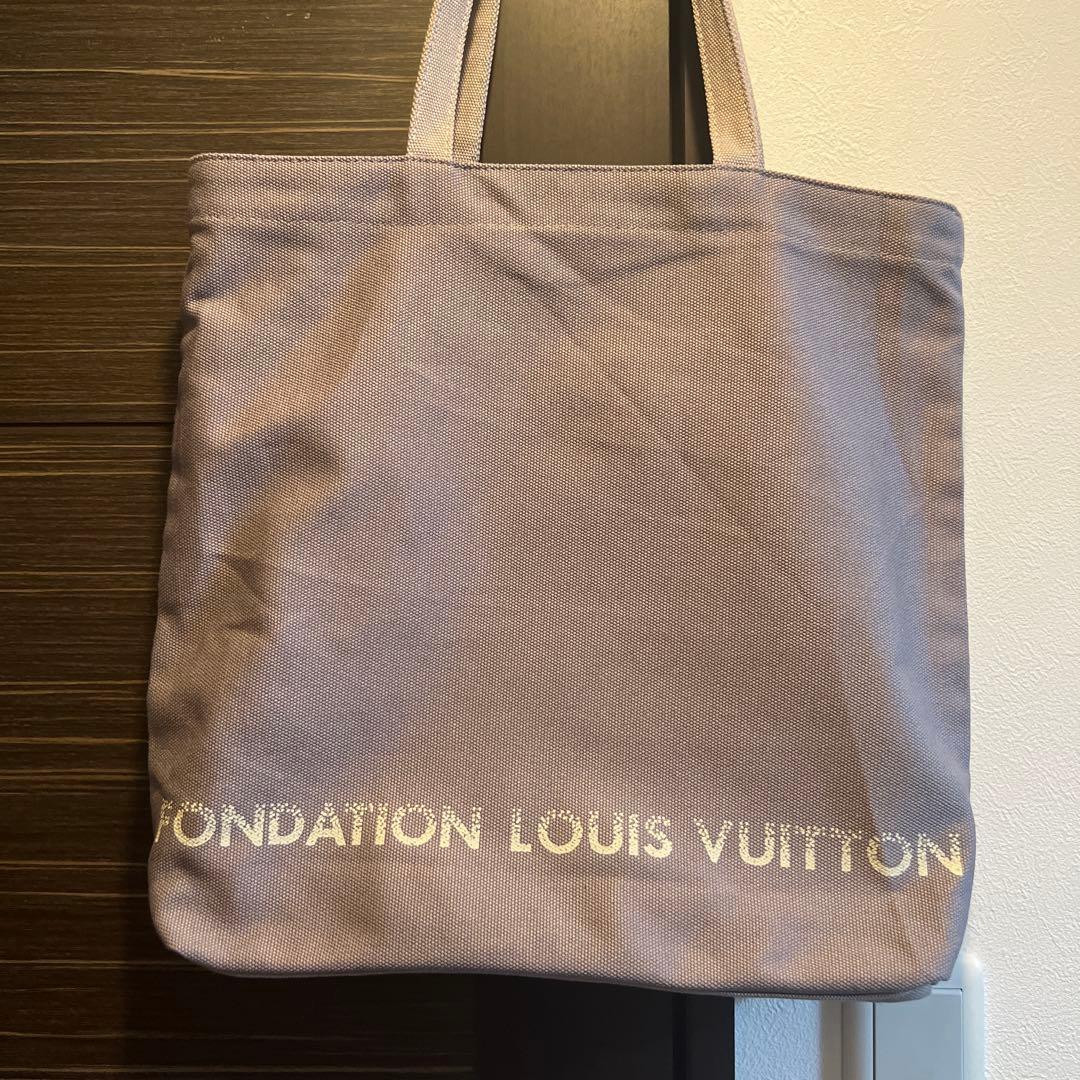 LOUIS VUITTON トートバッグ グレー フォンダシオン