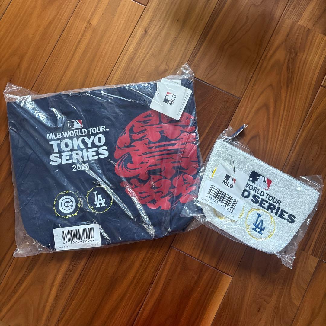 【新品未使用】MLB 東京シリーズ グッズセット キャンバストートバッグ&ポーチ