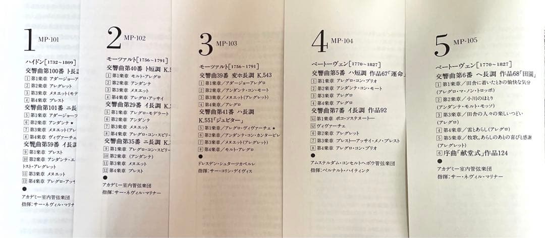 丸善創立125周年記念 『世界名曲大系』クラシックＣＤシリーズ　69枚