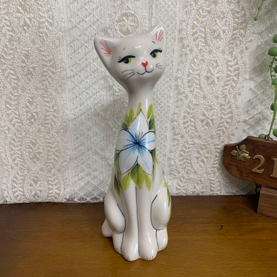 ☆ツェラミカ☆ハンドメイド☆陶器☆猫大サイズ☆2体セット