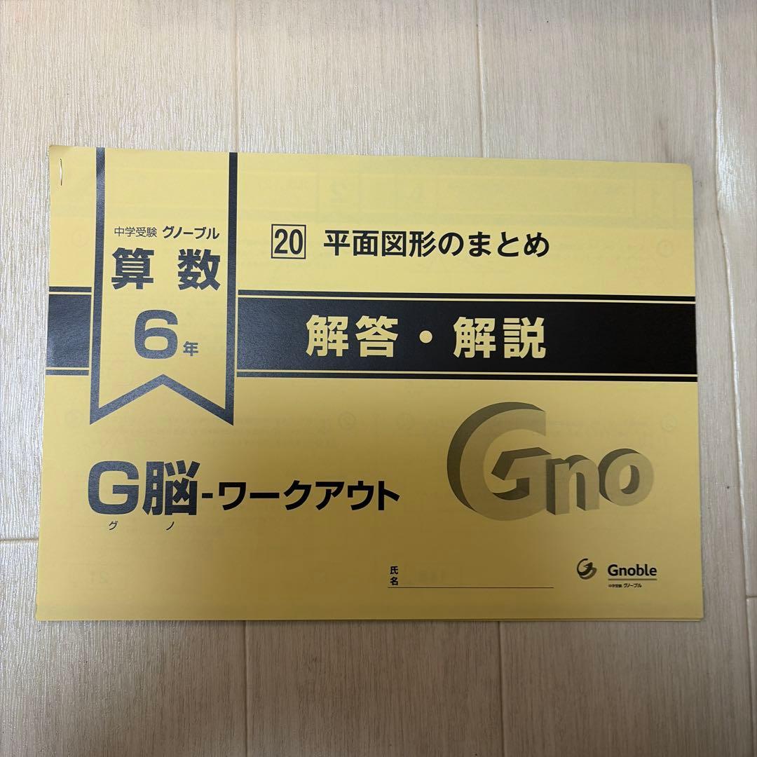 ［新品］算数 G脳ワークアウト6年 全20巻冊グノーブル　グノワークアウト