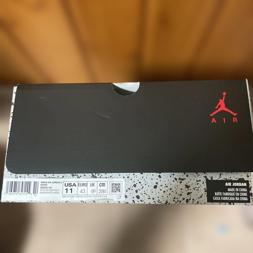 新品未使用　Air Jordan 5 ホワイト/グリーン
