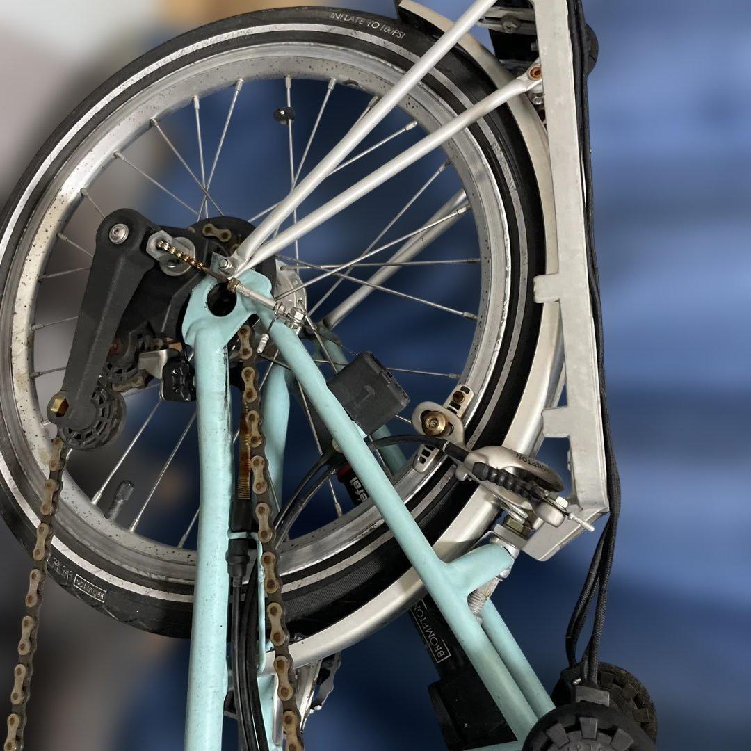 BROMPTON 折りたたみ自転車 水色