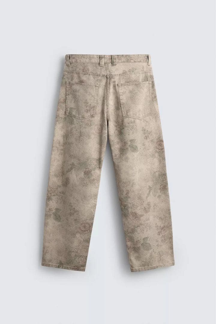 ZARA ザラ バルーンフィットアブストラクトプリントパンツ EU36 jp29