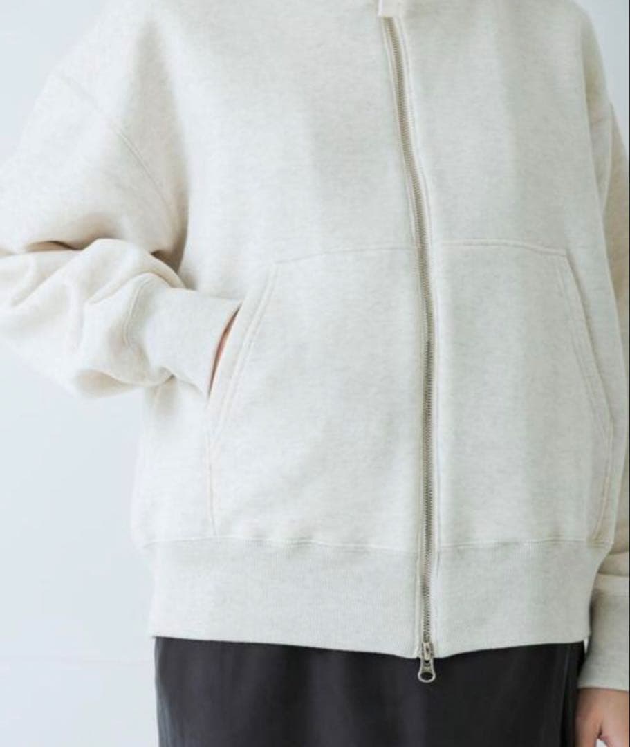 新品 かぐれ コットンスウェットスタンドジップ