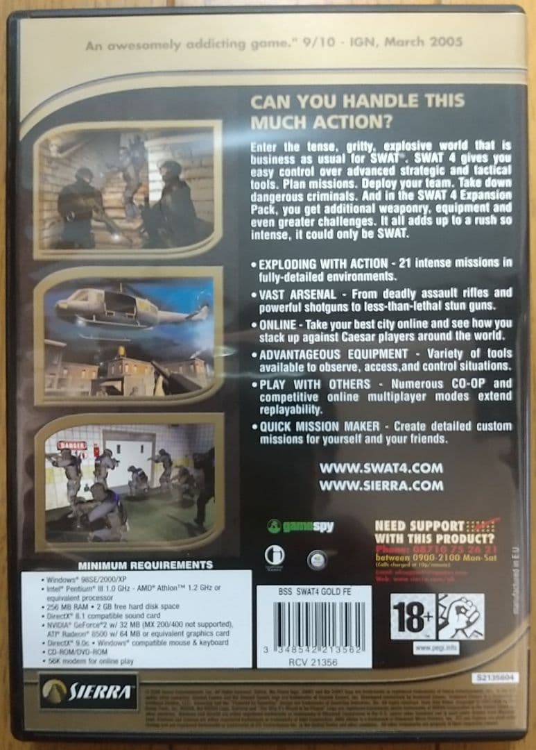 ★レア Windows用PCゲーム【 SWAT 4 Gold Edition 】