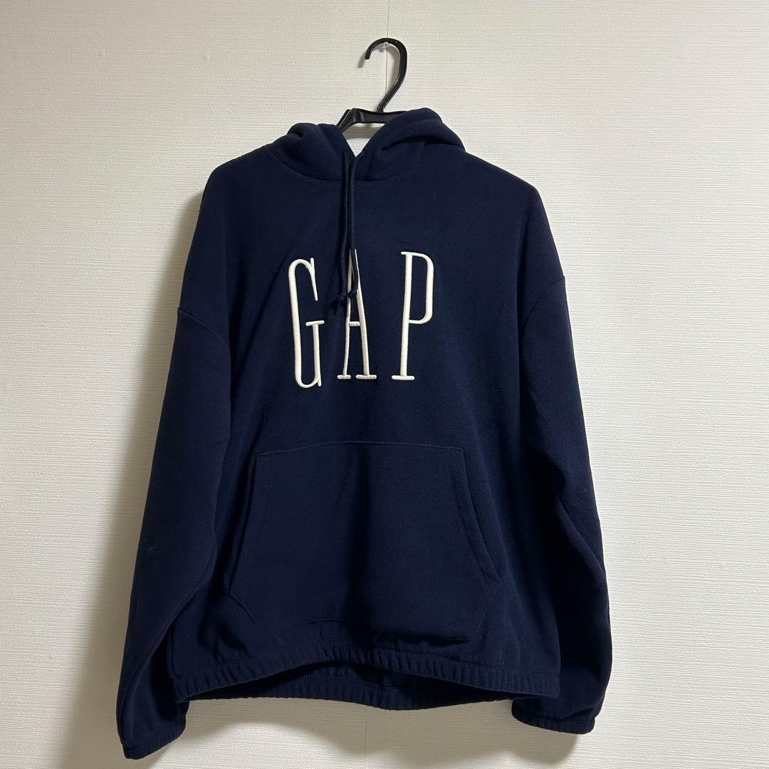 【新品・未使用】新作ロゴパーカー GAP ネイビー レディース メンズ