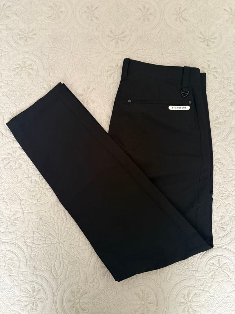 St ANDREWS メンズ ゴルフパンツ 黒　サイズＬ