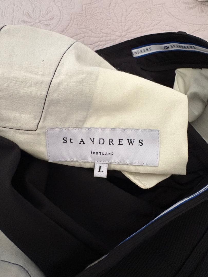 St ANDREWS メンズ ゴルフパンツ 黒　サイズＬ