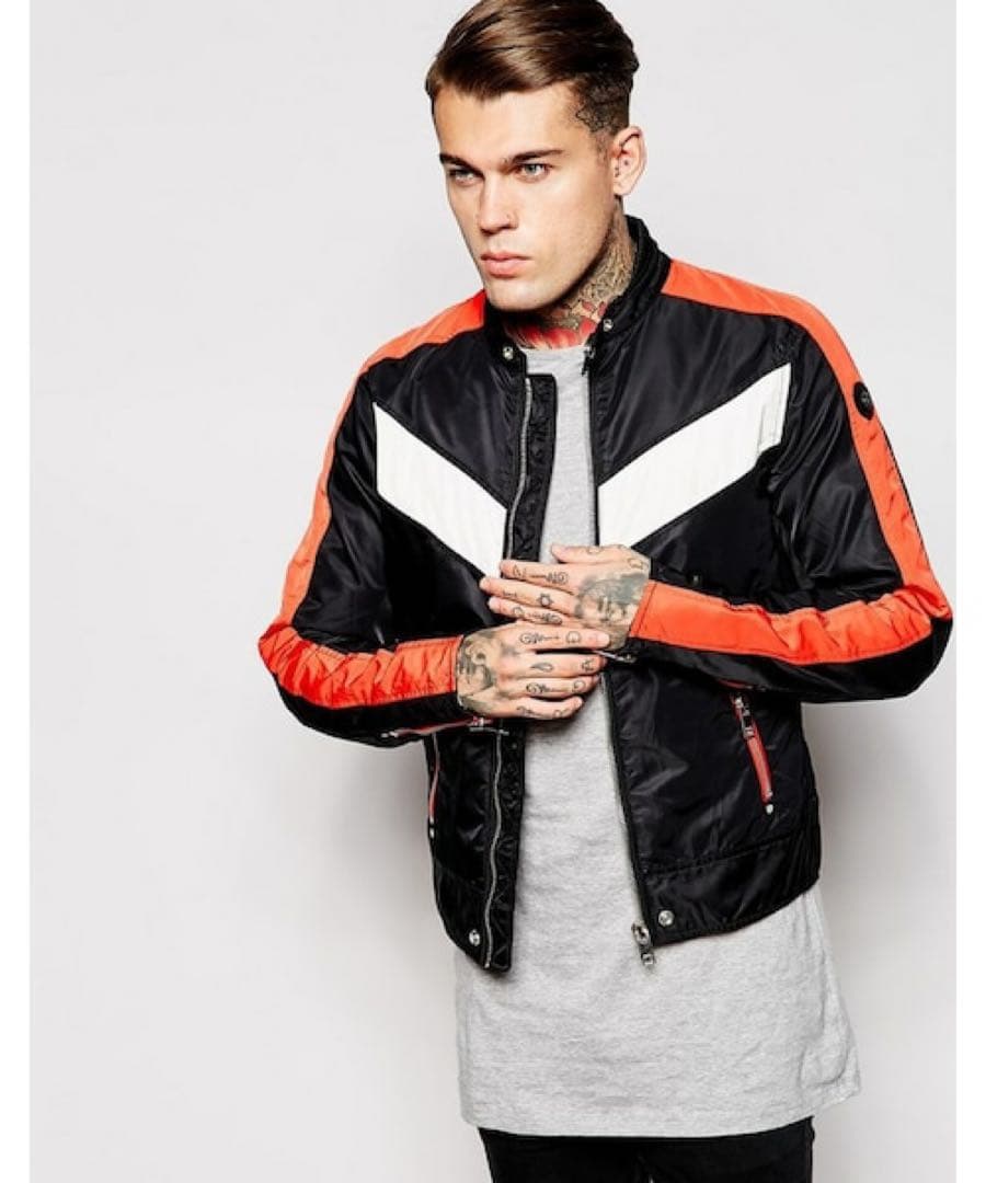 ジャケット・アウター Diesel Jacket J-Red Slim Fit Nylon Biker