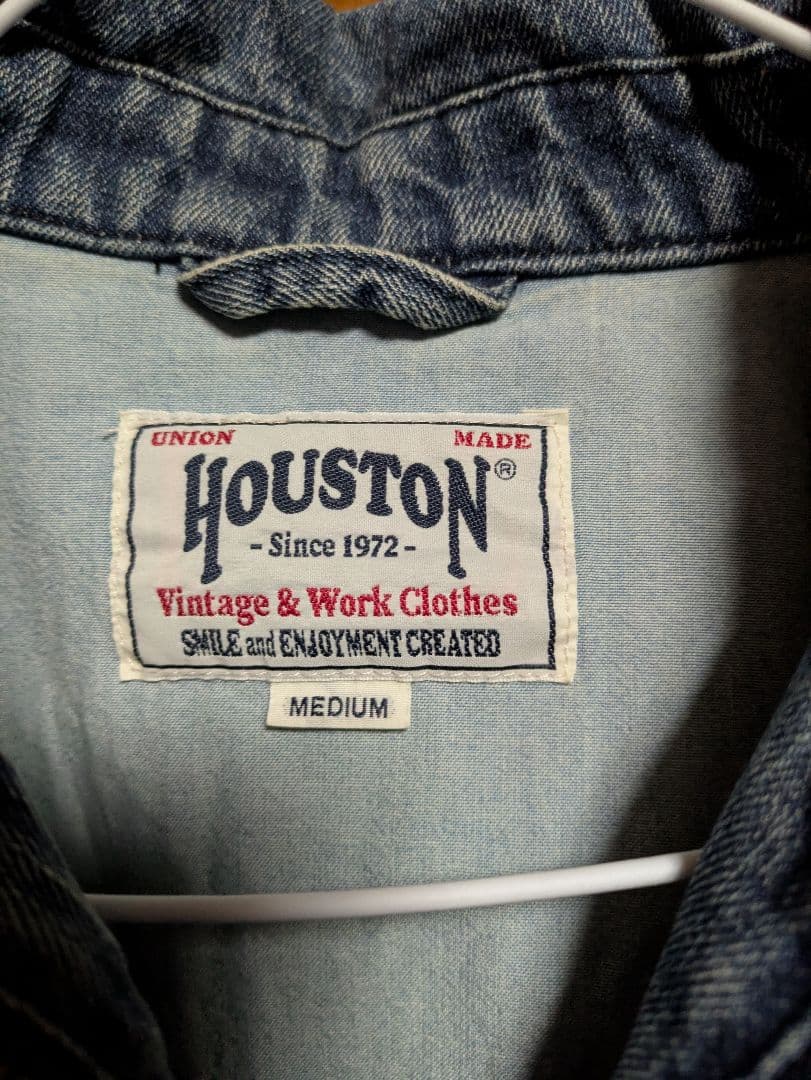 HOUSTON デニムジャケット M 虎・ベトナム刺繍