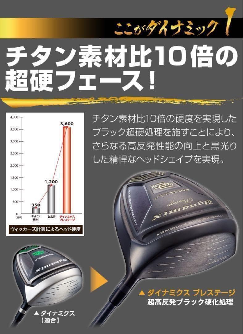 USTマミヤ装着★ ステルス より20Yアップ高反発！ダイナミクス プレステージ