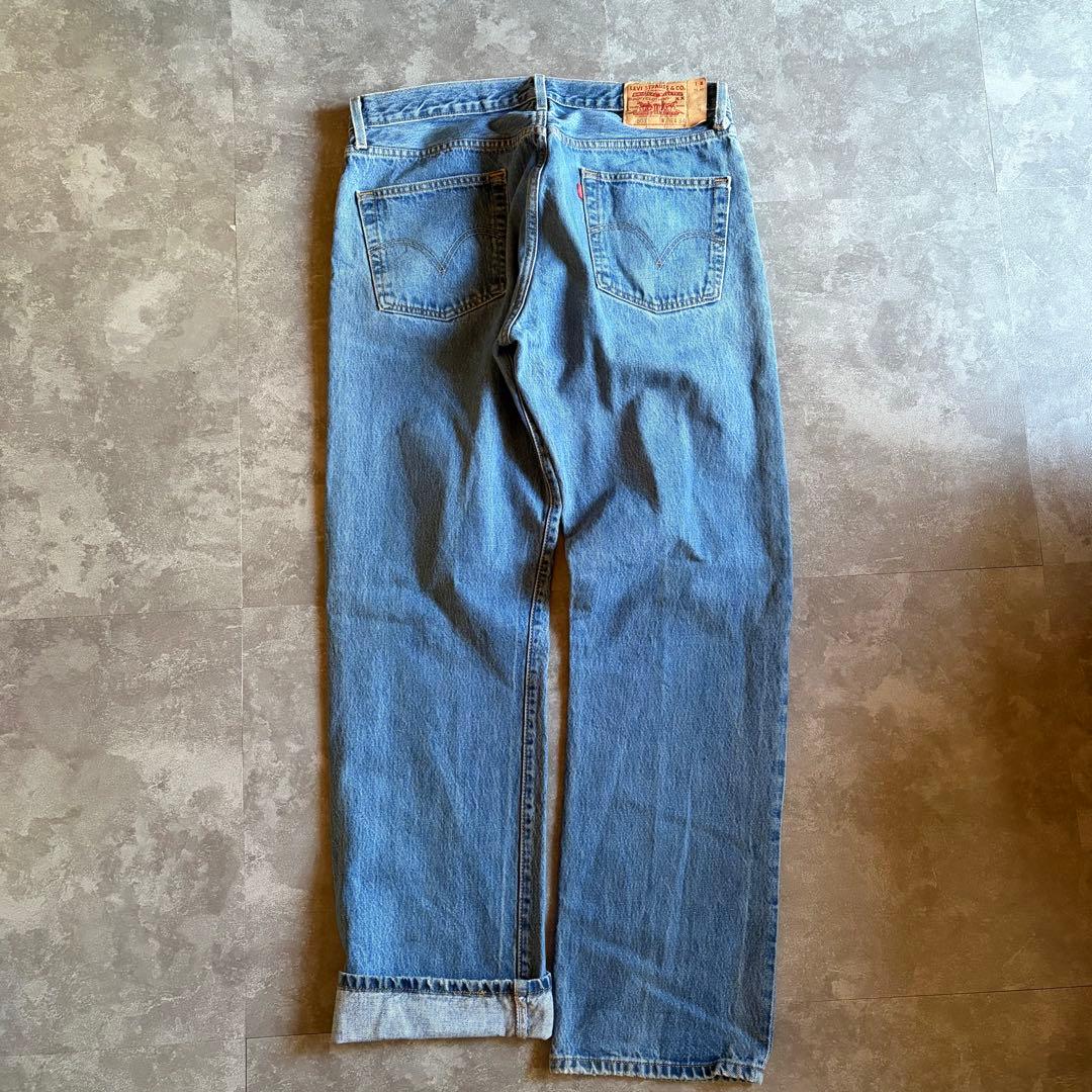 00s リーバイス 501 ストレート W36 L34 鬼ヒゲ フェード 古着