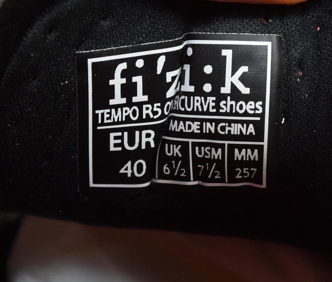 Fizik tempo overcurve R5 シューズ size40 白/赤