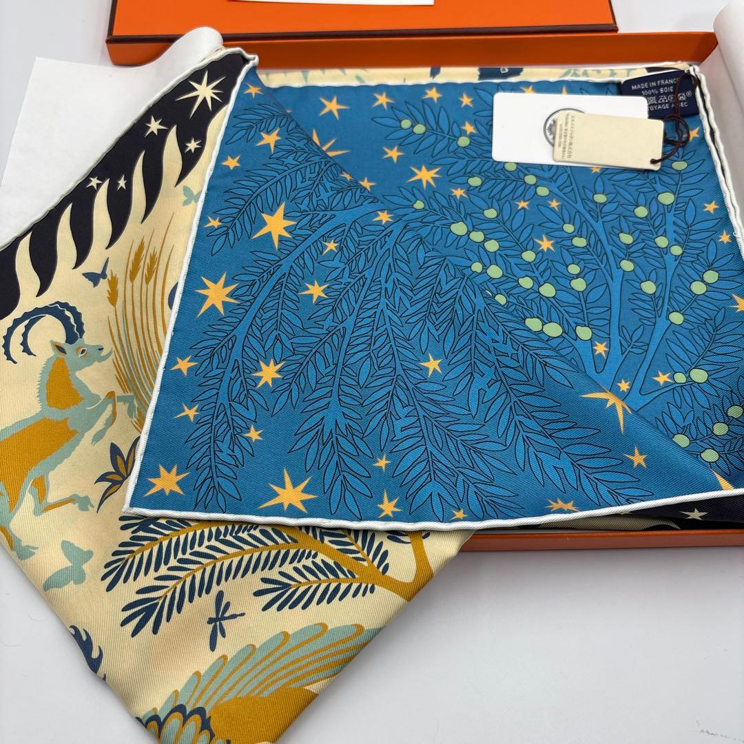 【未使用】HERMES ダブルフェイス オルフェウスの魅力に誘われて　スカーフ