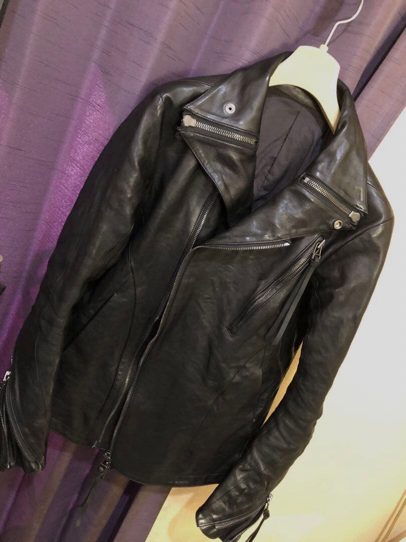 ★美品★D. Hygen★ホースレザー★ダブルライダース★2025SS★