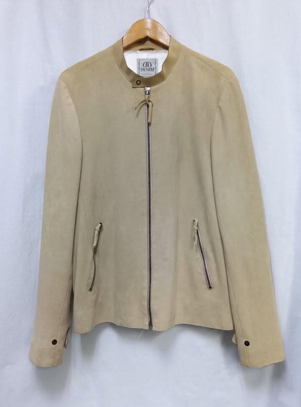 DENIM×TOMORROWLAND☆羊革 ラムスエード シングルライダース