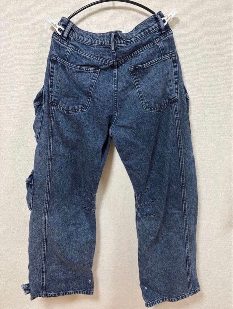 【ZARA】ユーティリティカーゴデニムパンツ　EUR42 USA32