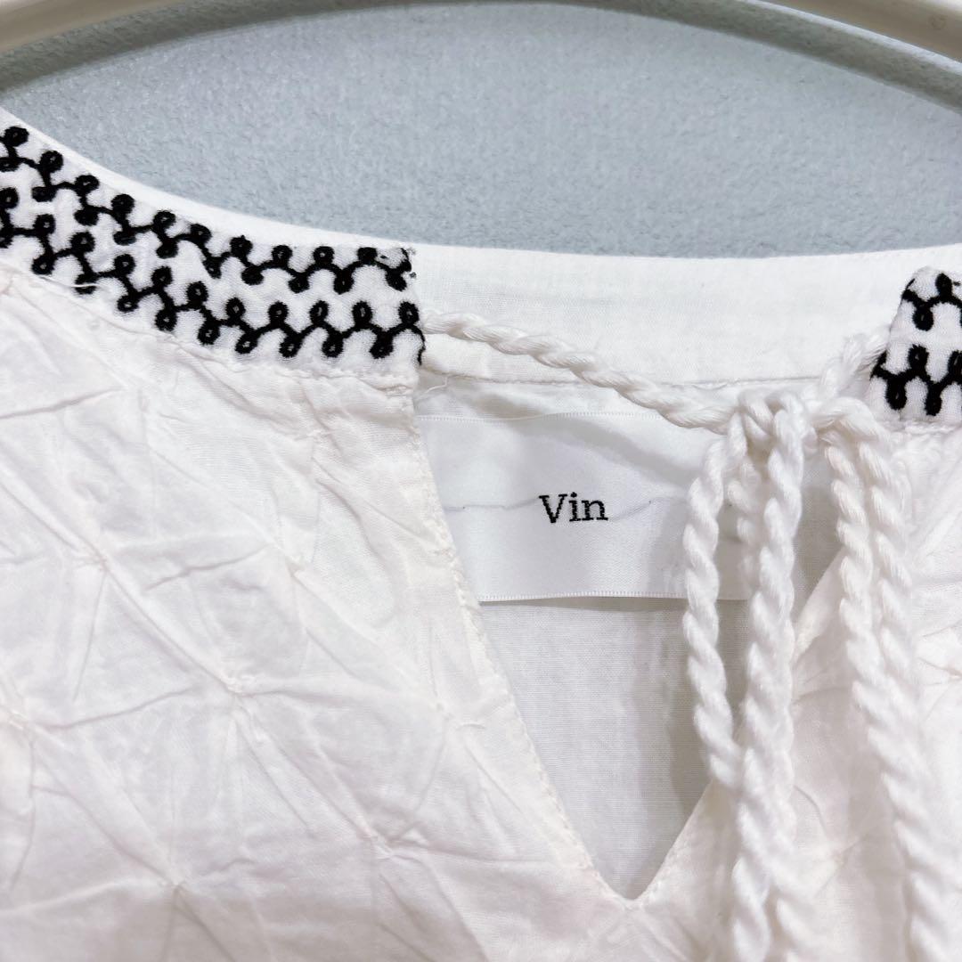 vin フラワー刺繍コットンティアードワンピース　ヤマダヤ　ロングワンピース