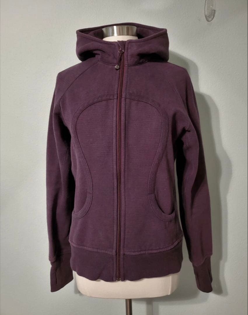 Lululemon scuba ジップパーカー サイズ10 ストライプ