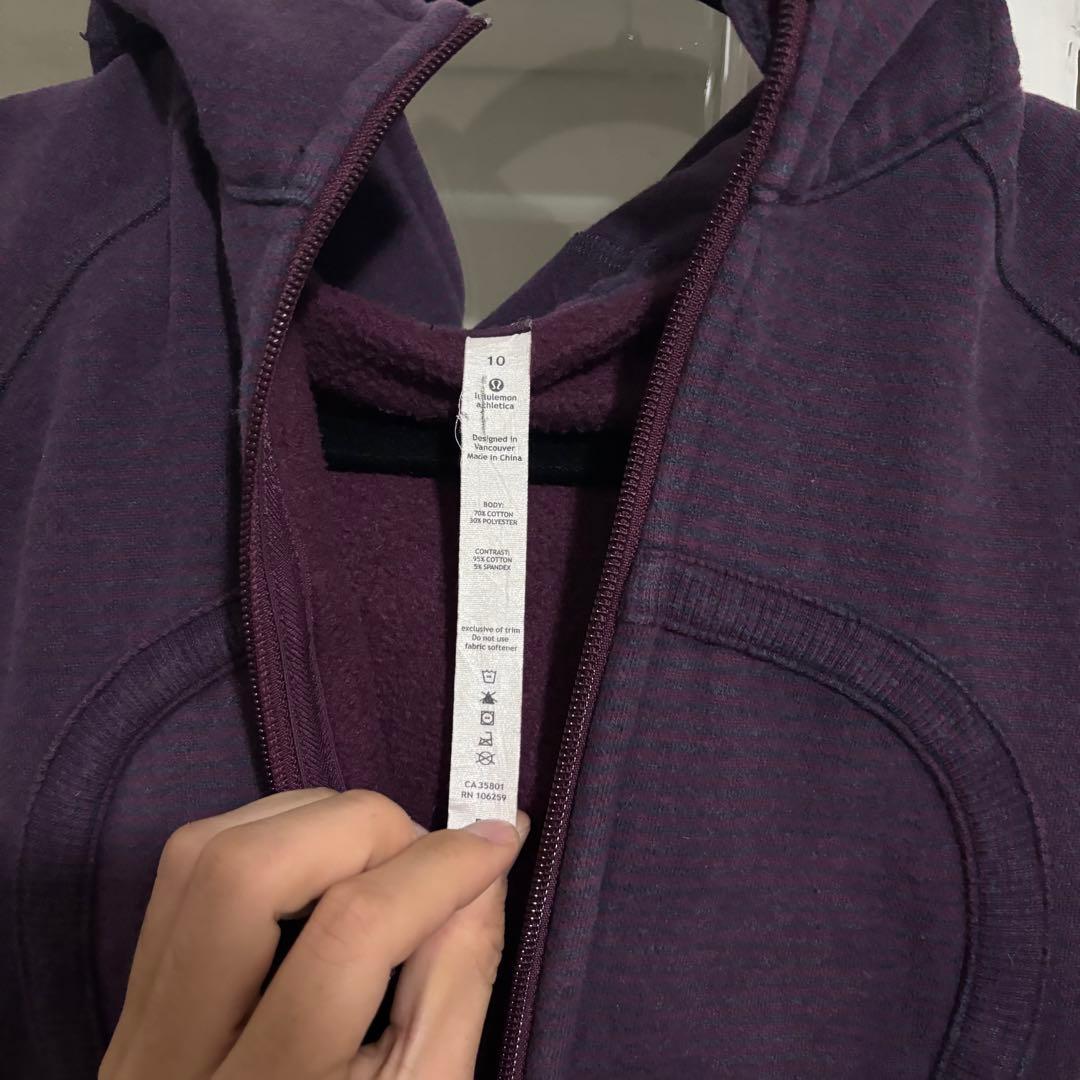 Lululemon scuba ジップパーカー サイズ10 ストライプ