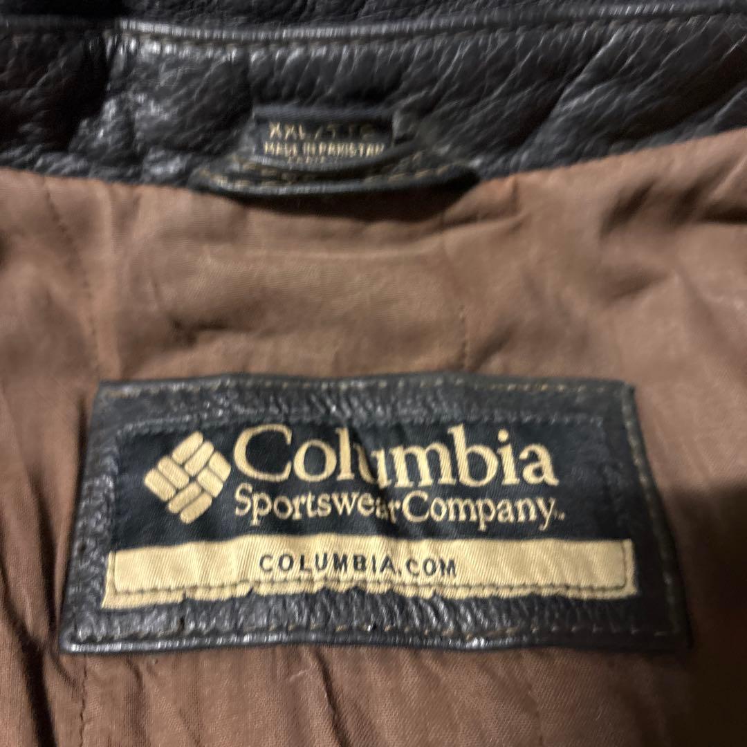 【希少】Columbia レザージャケット XXL 本革 ジップ不良あり