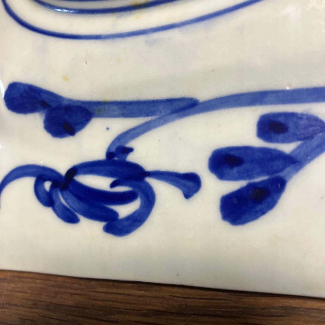 骨董染付八角形皿/江戸中期