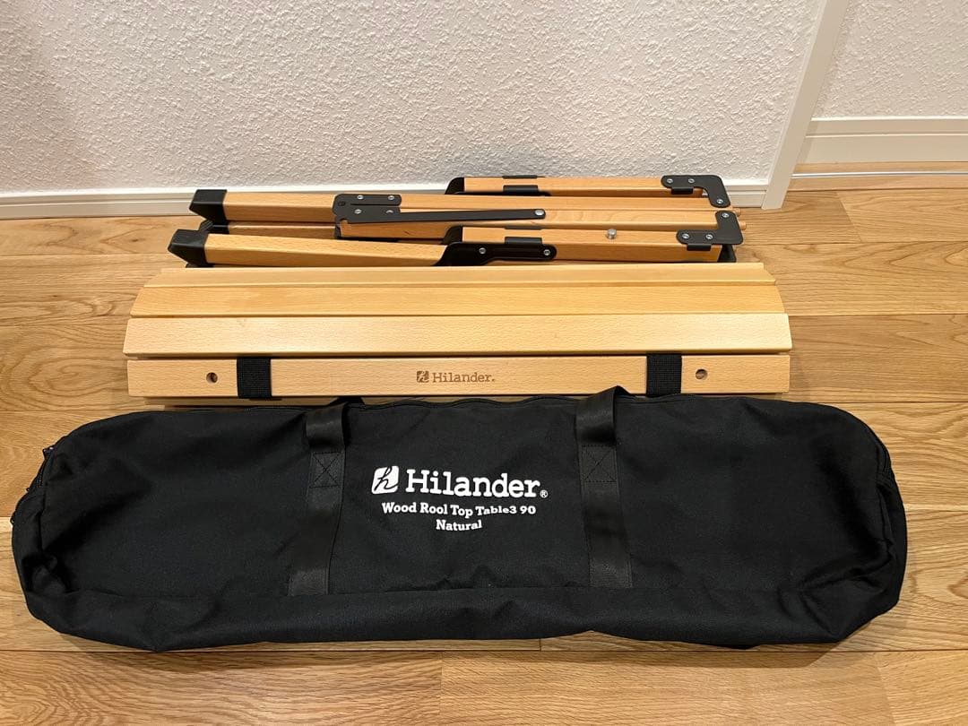 Hilander(ハイランダー) ウッドロールトップテーブル90　ナチュラル