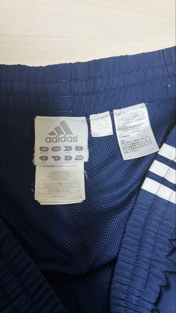 Chelsea adidas チェルシー ナイロンパンツ ネイビー Lサイズ