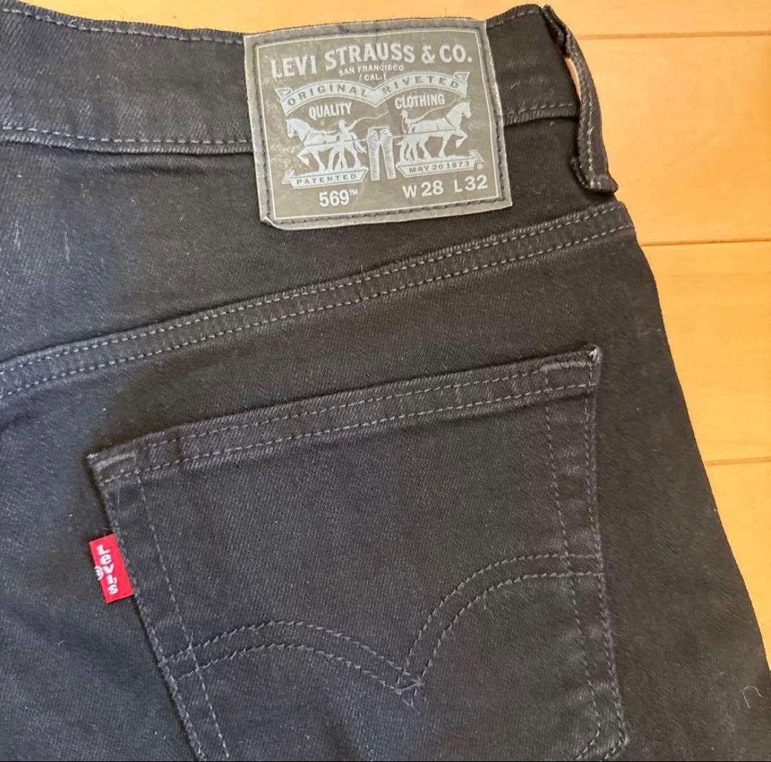 LEVI 569 ブラックデニム W28 L32 swag punkandyo