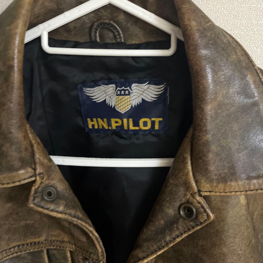 HN.PILOT ブラウン　革ジャン