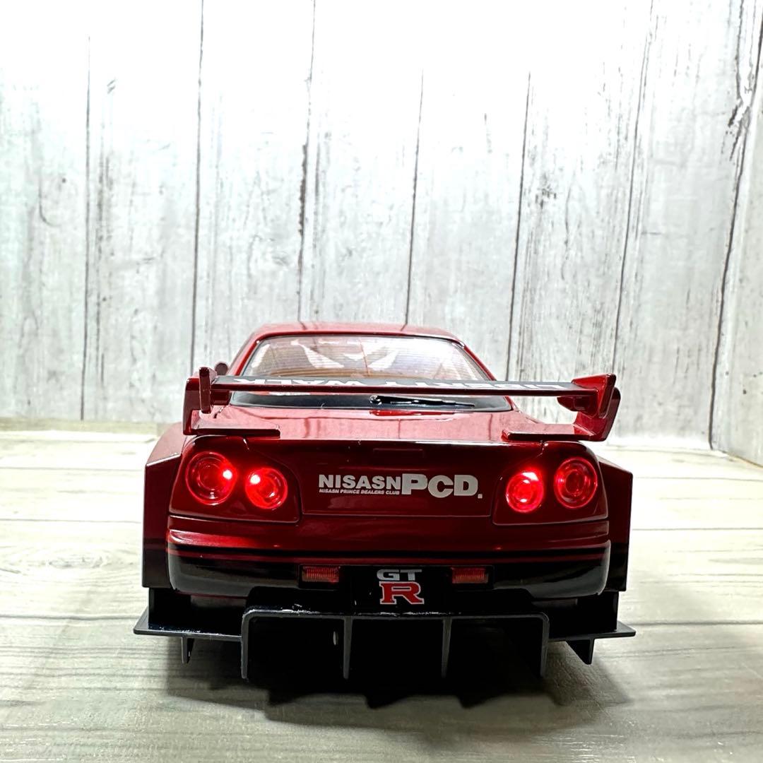 1/18 日産 スカイライン GT-R リバティーウォーク 合金ミニカーレッド
