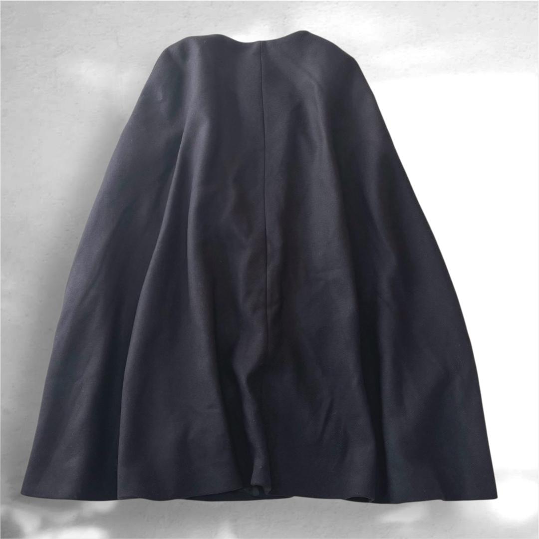 完売品　ZARA ザラ×マンテコ ケープコート【L】ウール混 ポンチョ 黒 人気