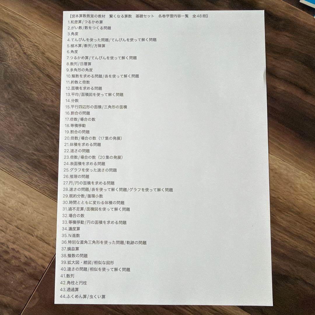 賢くなる算数 基礎コース 全48冊セット 宮本教室 Gakken