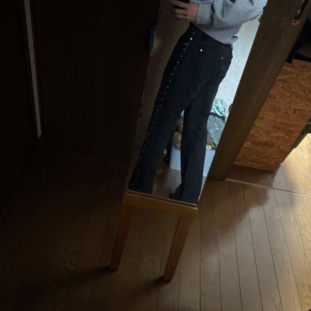 AFB STUDS DENIM PANTS スタッズ　フレア
