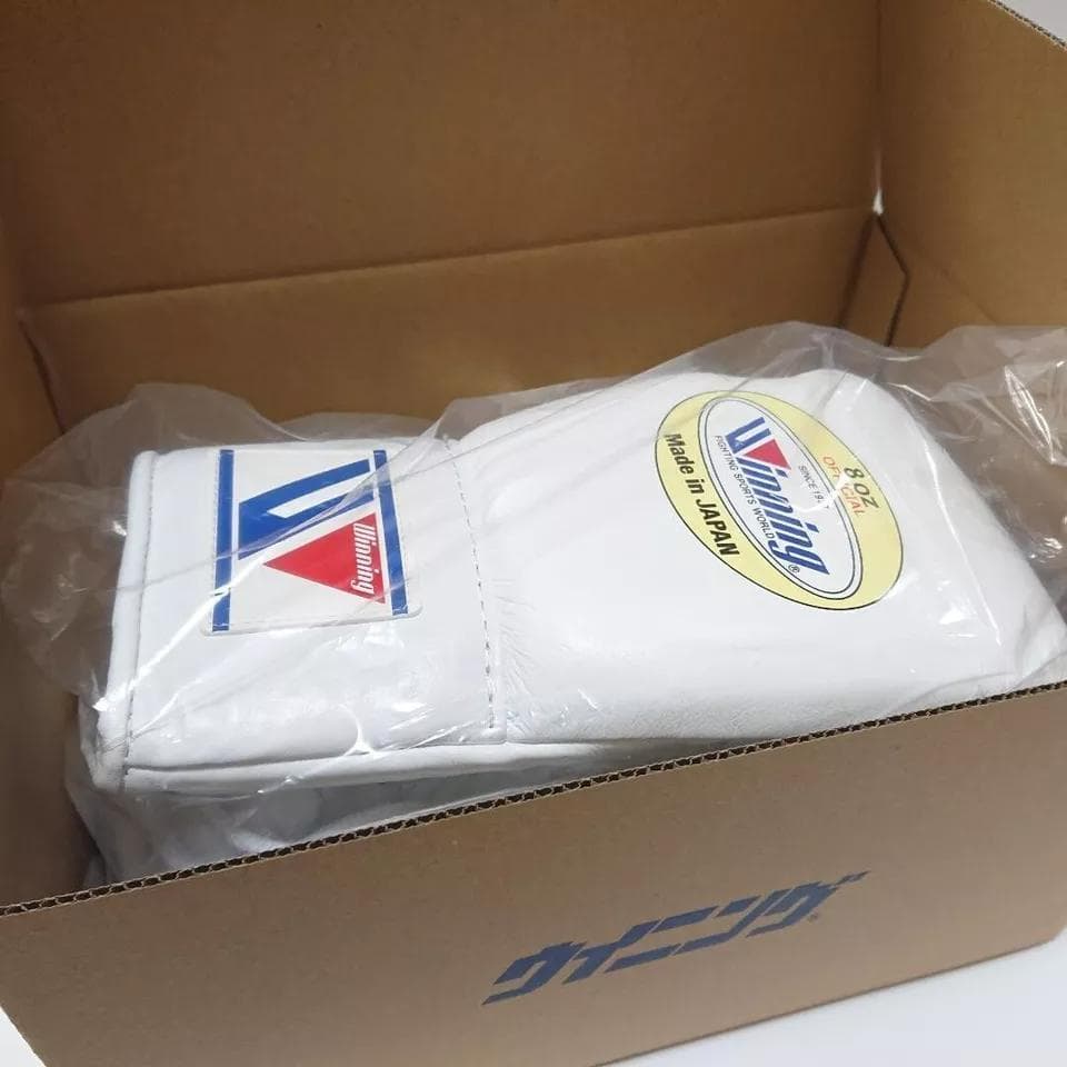 Winning ウイニング ボクシンググローブ 8oz 白 MS-200⑧