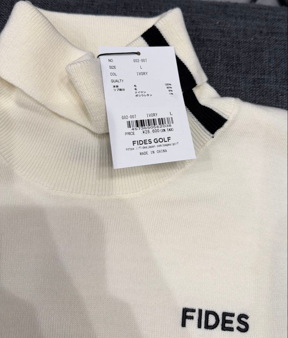 FIDES GOLF アイボリーハイネックセーター