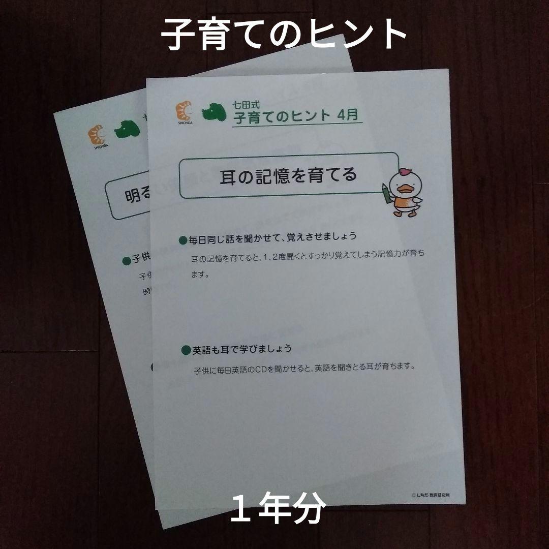 七田式 能力開発CD(CDレア) いぬ 年少 １年分 12ヶ月セット