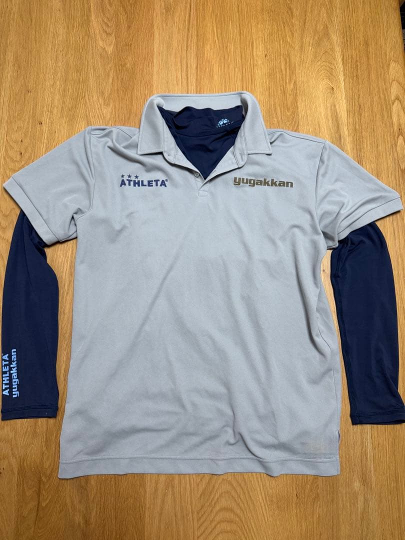 遊学館　サッカー部　ATHLETA ポロシャツＯサイズ(アンダーシャツMサイズ)