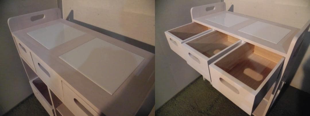 アウトレット【新品/全国一律送料無料】テーブルの下に入るキッチンワゴンカウンター