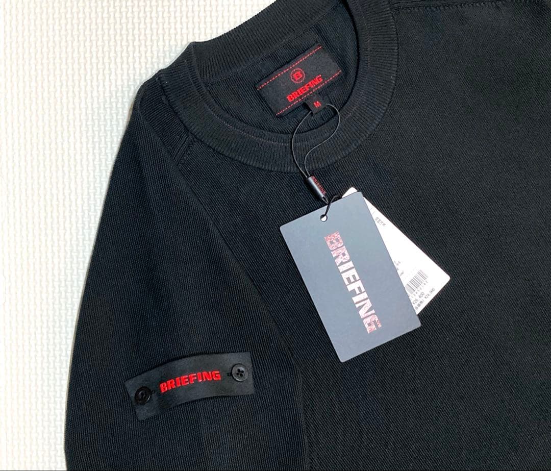 BRIEFING 3D LOGO CREWNECK KNIT（BLACK／M）
