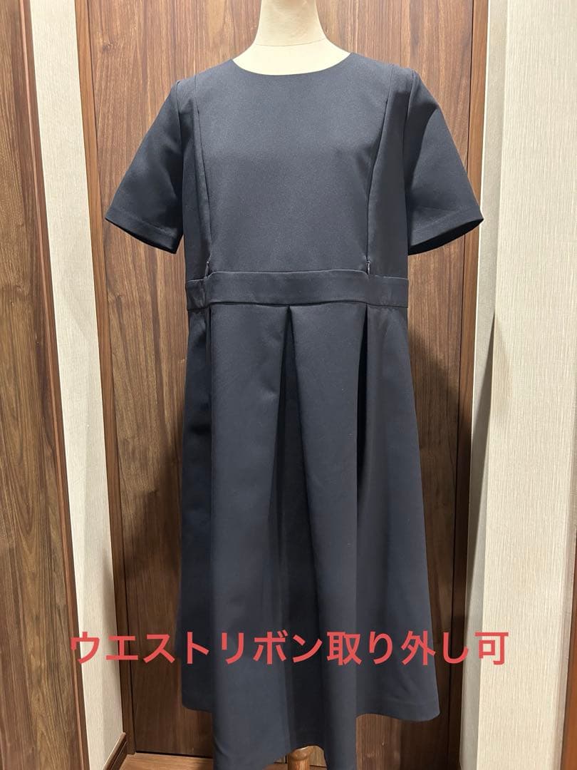【極美品】ワコールマタニティL　ネイビーワンピース
