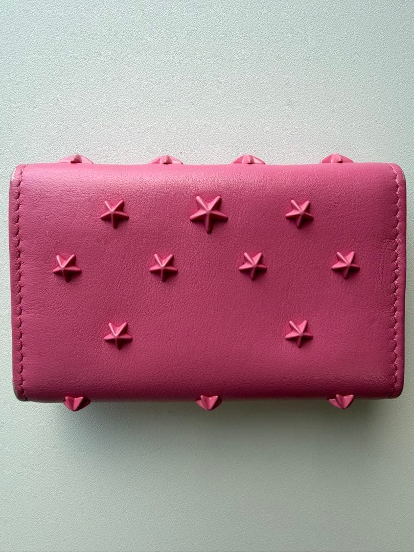 【美品】ジミーチュウ JIMMY CHOO キーケース スタッズ ピンク