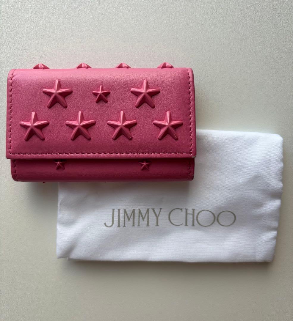 【美品】ジミーチュウ JIMMY CHOO キーケース スタッズ ピンク