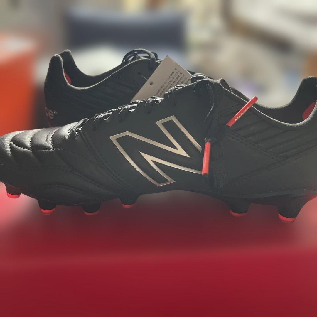 新品タグ付きNew Balance 442 ブラック サッカースパイク　27㎝