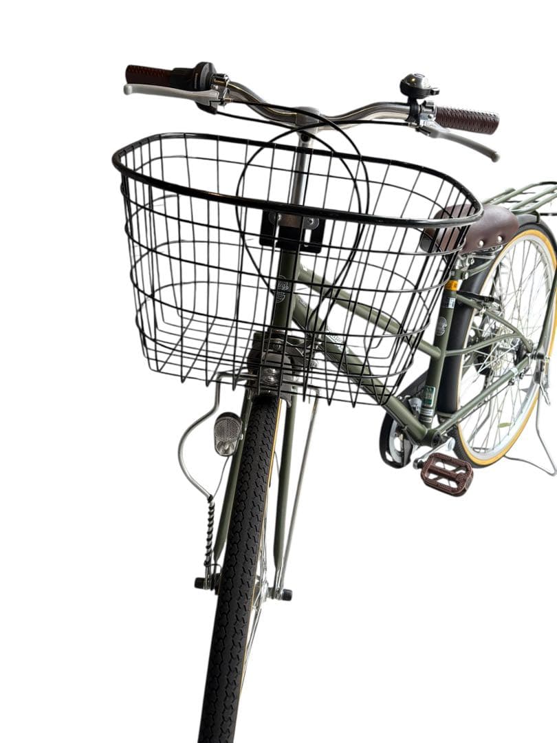 自転車 ベレッグタウン マットグリーン BET76B 外装6段 27インチ