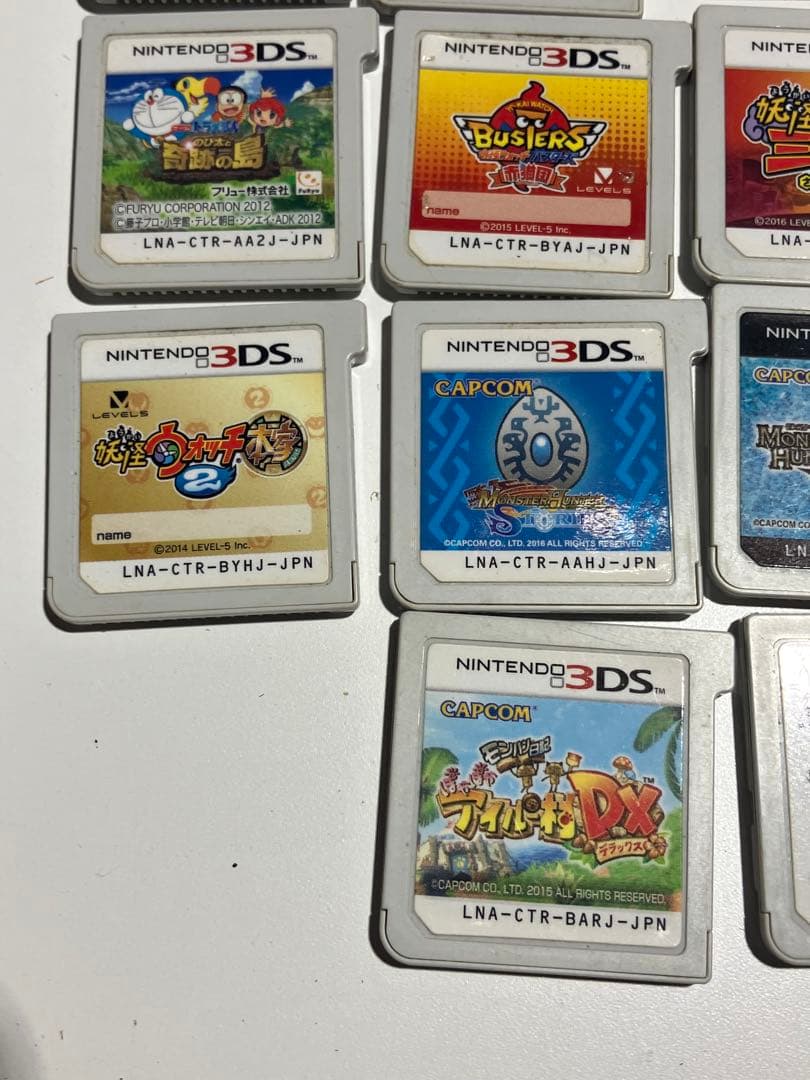 3DS ソフト 14枚 まとめ 妖怪ウォッチ ドラえもん モンスターハンターなど