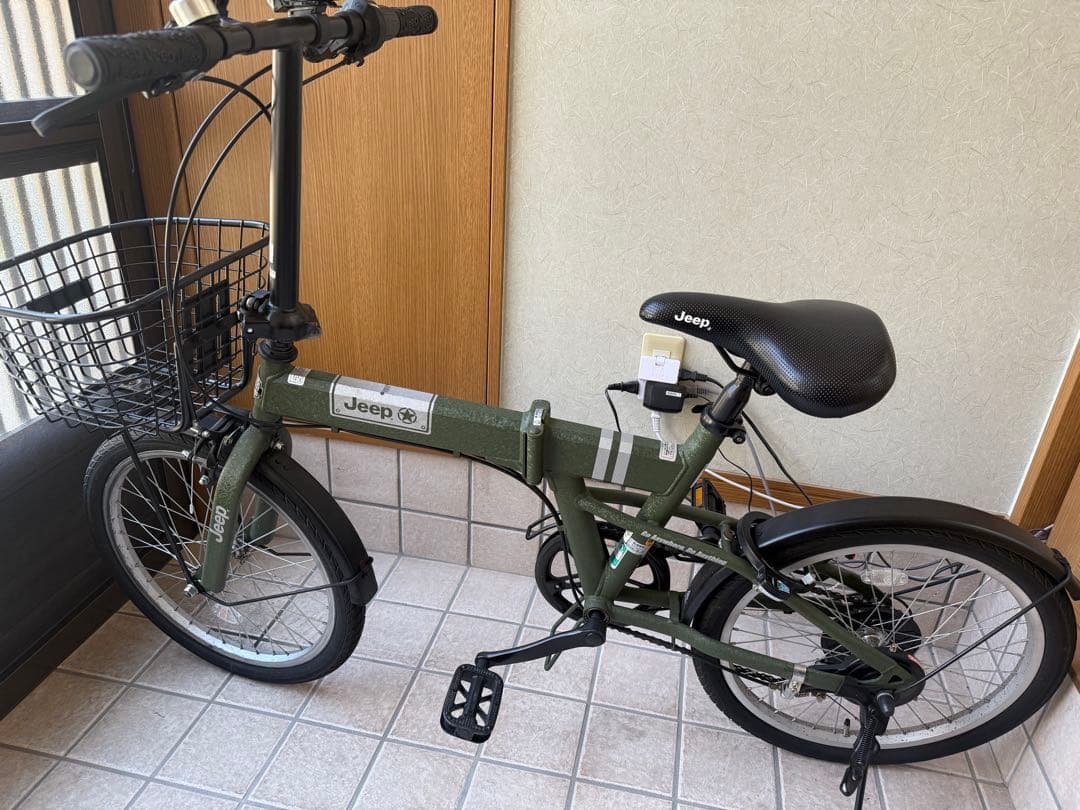 Jeep 折りたたみ自転車 オリーブグリーン